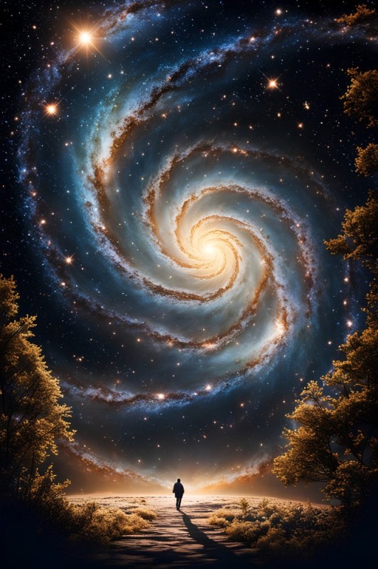 Create meme: figure , spiral galaxy, our milky way galaxy