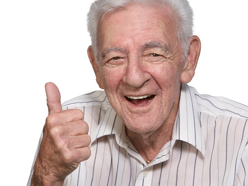 Create meme: an elderly man, happy pensioners, A 130 year old man