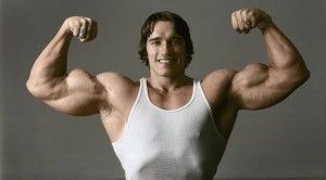 Create meme: Arnold Schwarzenegger young, Arnold Schwarzenegger biceps, Schwarzenegger in his youth