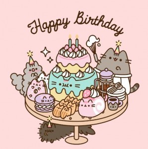 Создать мем: pusheen, кот пушин день рождения, пушин кэт happy birthday