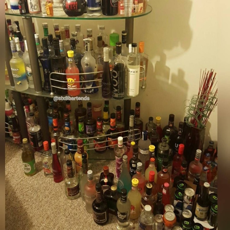 Create meme: many bottles of alcohol, alcohol at home, alcohol collection