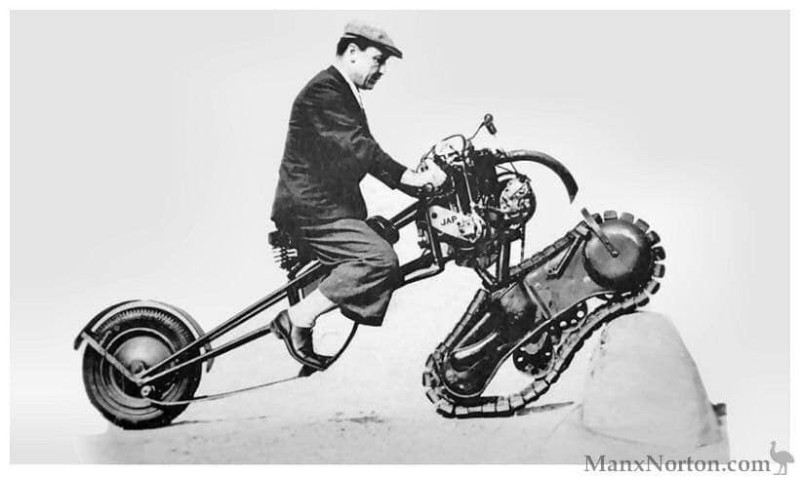 Create meme: mercier 1937 tracked motorcycle, tracked motorcycle, a tracked motorcycle