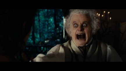 Create meme: Frodo Baggins, Bilbo Baggins scary face, bilbo the lord of the rings