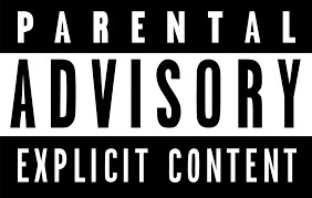 Создать мем: advisory шрифт, parental advisory explicit, внимание ненормативная лексика