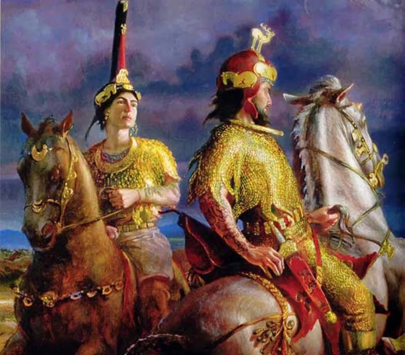 Create meme: The royal Scythians, The Scythians of Queen Tomiris, Tomiris the Saka queen