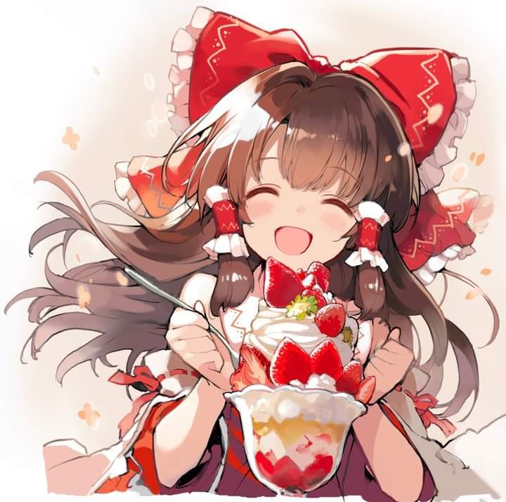 Create meme: hakurei reimu , reimu touhou, anime art