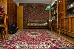 Create meme: apartment, the interior of a Soviet apartment, the carpet on the wall