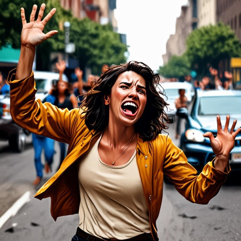 Create meme: The girl is angry, woman in anger, a joyful woman