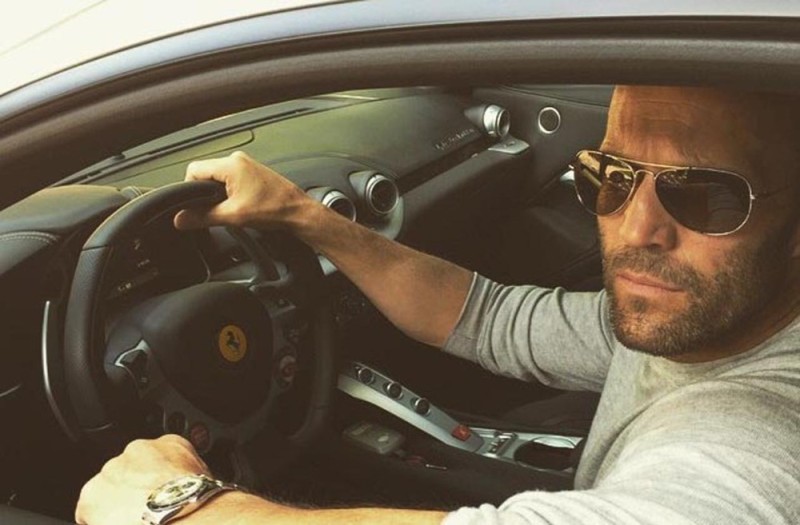 Create meme: Jason Statham behind the wheel, Selfie in the car guy, Jason Statham fast and furious