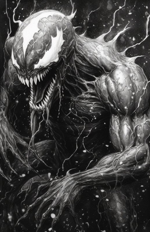 Создать мем: рисунок венома, venom marvel, веном 4к