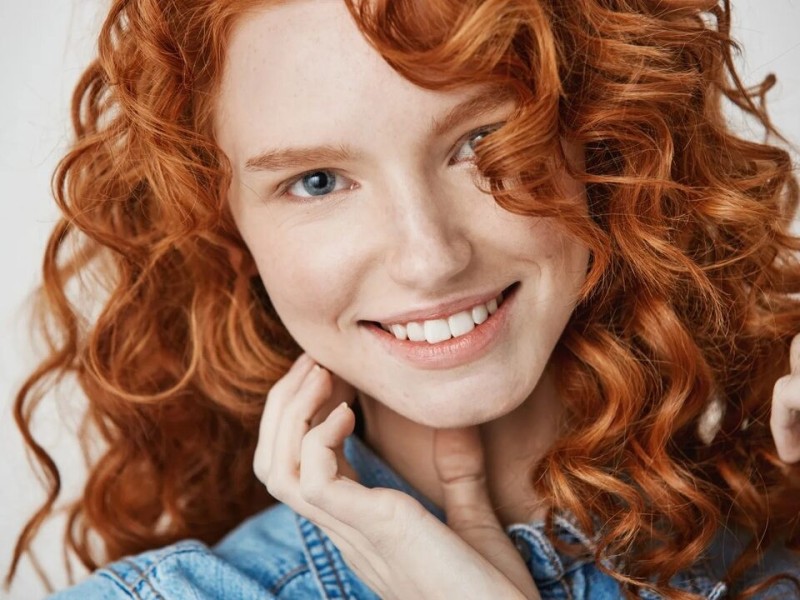 Create meme: Polina Belyavina red curly hair, red curls are long, girl 