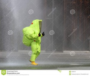 Create meme: costume from radiation, hazmat suit protection, radioactive suit