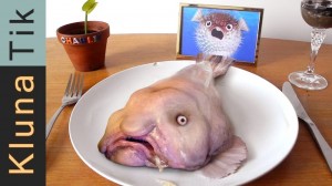 Создать мем: blobfish их готовят, прикол, kluna tik eating