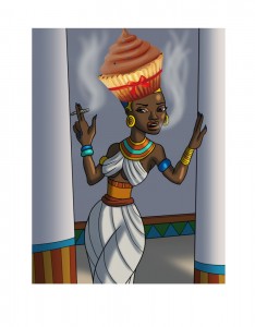 Создать мем: Нефертити, африканка арт, нефертити арт