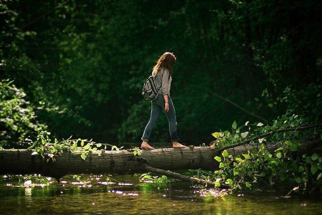 Create meme: nature people, photo shoot girl in the forest, darkness