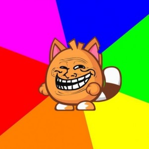 Create meme: The cat-Troll from the First