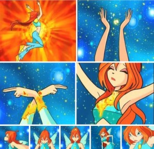 Create meme: dark bloom, pictures bloom's first transformation, winx club