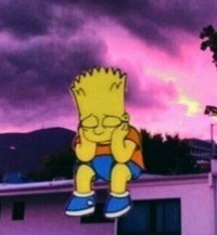 Create meme: pictures of sad Bart, sad simpsons, Bart