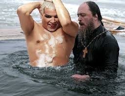 Create meme: Orthodox, swimming in the hole, Holy water