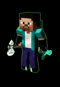 Create meme: minecraft character, skin Steve, herobrine minecraft