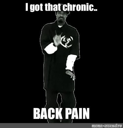Meme "I got that chronic.. BACK PAIN" All Templates