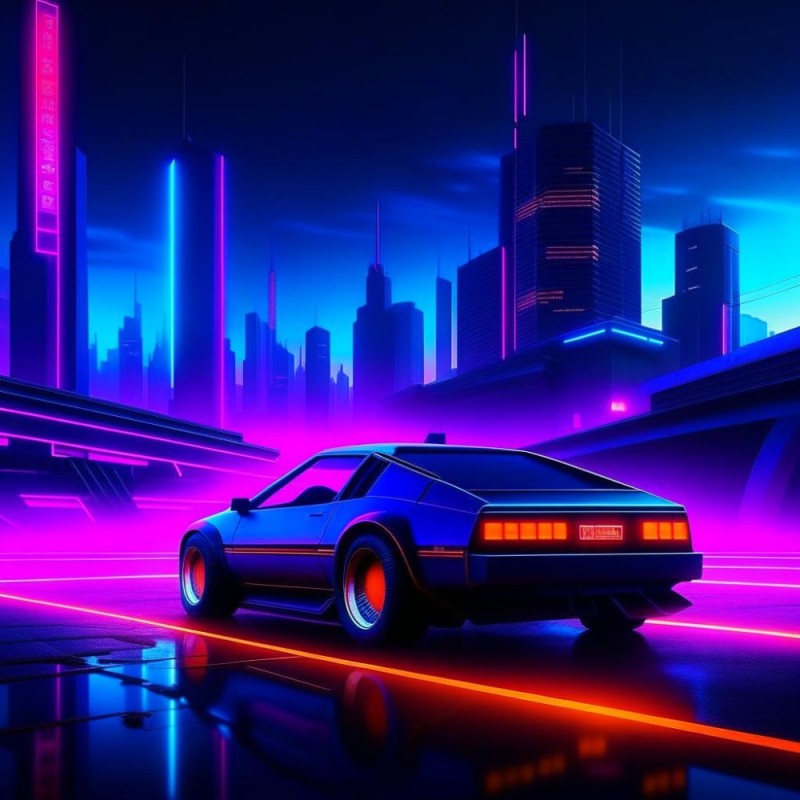 Create meme: synthwave, neon retro, los angeles retrowave