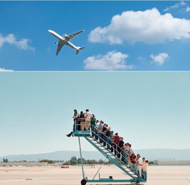 Создать мем: отель самолет, самолетная лестница трап, самолет