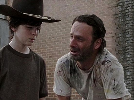 Create meme: Rick the walking dead, Carl grimes the walking dead, the walking dead Rick and Carl meme