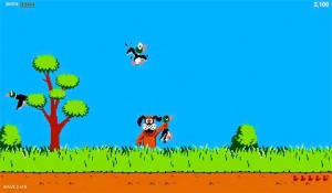 Создать мем: игра на денди стрелять в уток, duck hunt игра, игра денди стрельба в уток