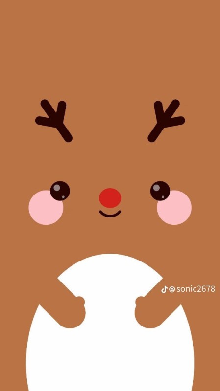 Create meme: kawaii New Year's animals, kawaii new year wallpapers, cute deer