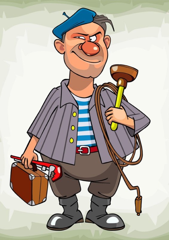 Create meme: The plumber is a caricature, plumber drawing, Uncle the plumber