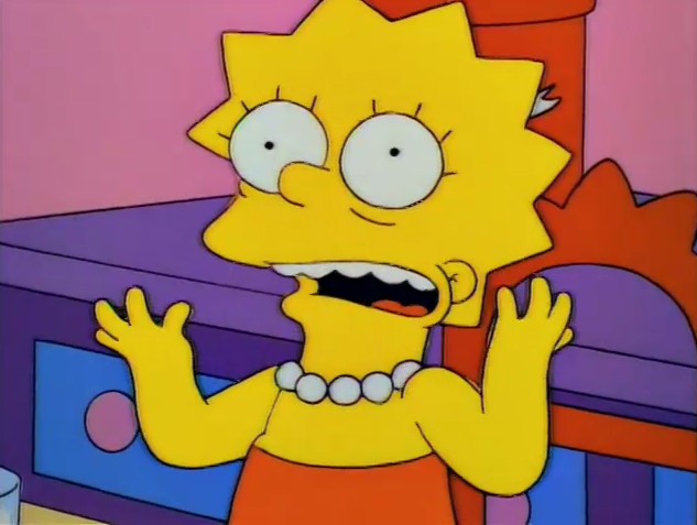 Create meme: Lisa Simpson laughs, Lisa Simpson meme, the simpsons background