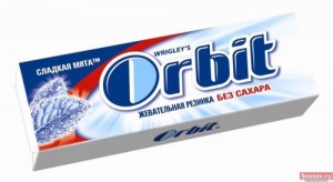 Create meme: orbits sweet mint, orbit sweet mint, chewing gum orbit