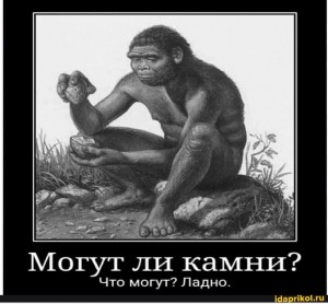 Create meme: can stones, Homo habilis, people