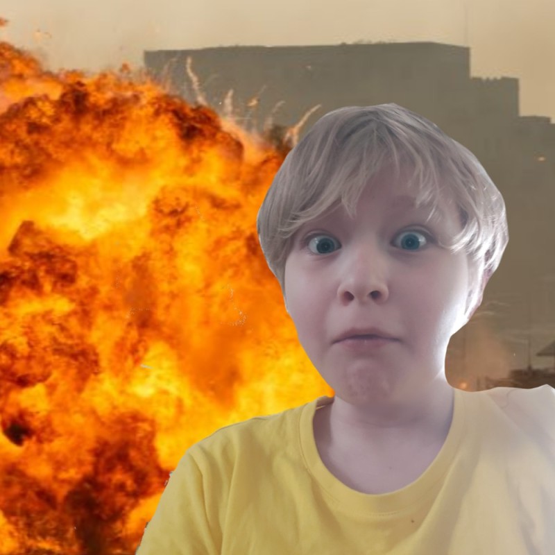 Create meme: explosion for photoshop, boy , people 