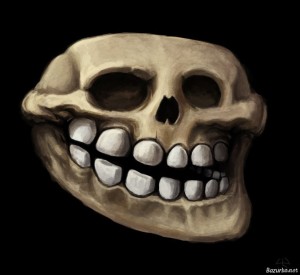 Create meme: skeleton skull, darkness, skull 