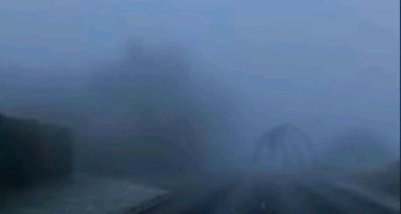 Create meme: foggy day, grey road, thick fog 