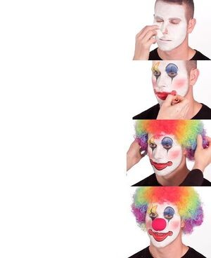 Create meme: clown makeup, Make-up clown, the clown meme