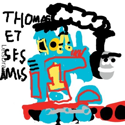 Create meme: Thomas the steam locomotive, drawing a steam train, Thomas Christie