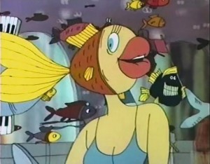 Create meme: cartoons, woman fish, Soviet animation