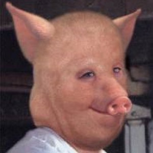 Создать мем: маска свиньи, человек свинья, pig