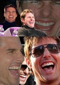 Создать мем: Tom-cruise-reaction-crazy-laughing-face