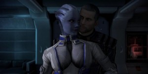 Создать мем: mass effect игра, лиара т'сони mass effect 3, джон шепард и лиара т'сони