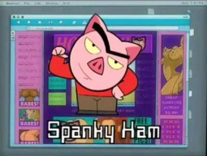 Создать мем: свин вонючка, spanky ham, мультреалити spanky ham