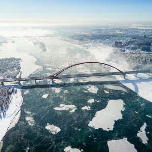 Create meme: bridge, rivers of Novosibirsk, Saratov bridge 2014