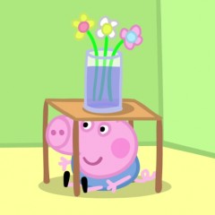 Create meme: peppa pig, George under the table, memes peppa pig