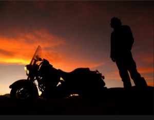 Create meme: ride, motorcycle, Moto sunset