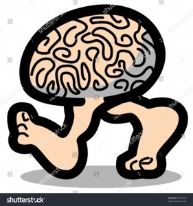 Создать мем: мозг с ногами, мозг, мозг иллюстрация