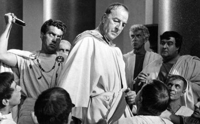 Создать мем: юлий цезарь (1953) julius caesar, «юлий цезарь» (1973 год грузинский театр им. руставели)., julius caesar 1953