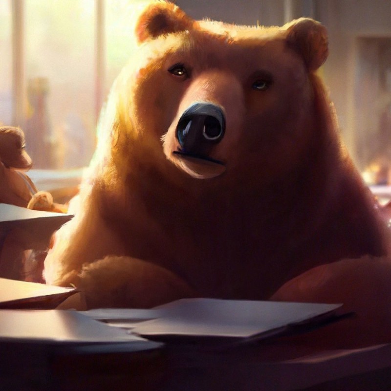 Создать мем: медведь ночью, животные медведь, медведь арт